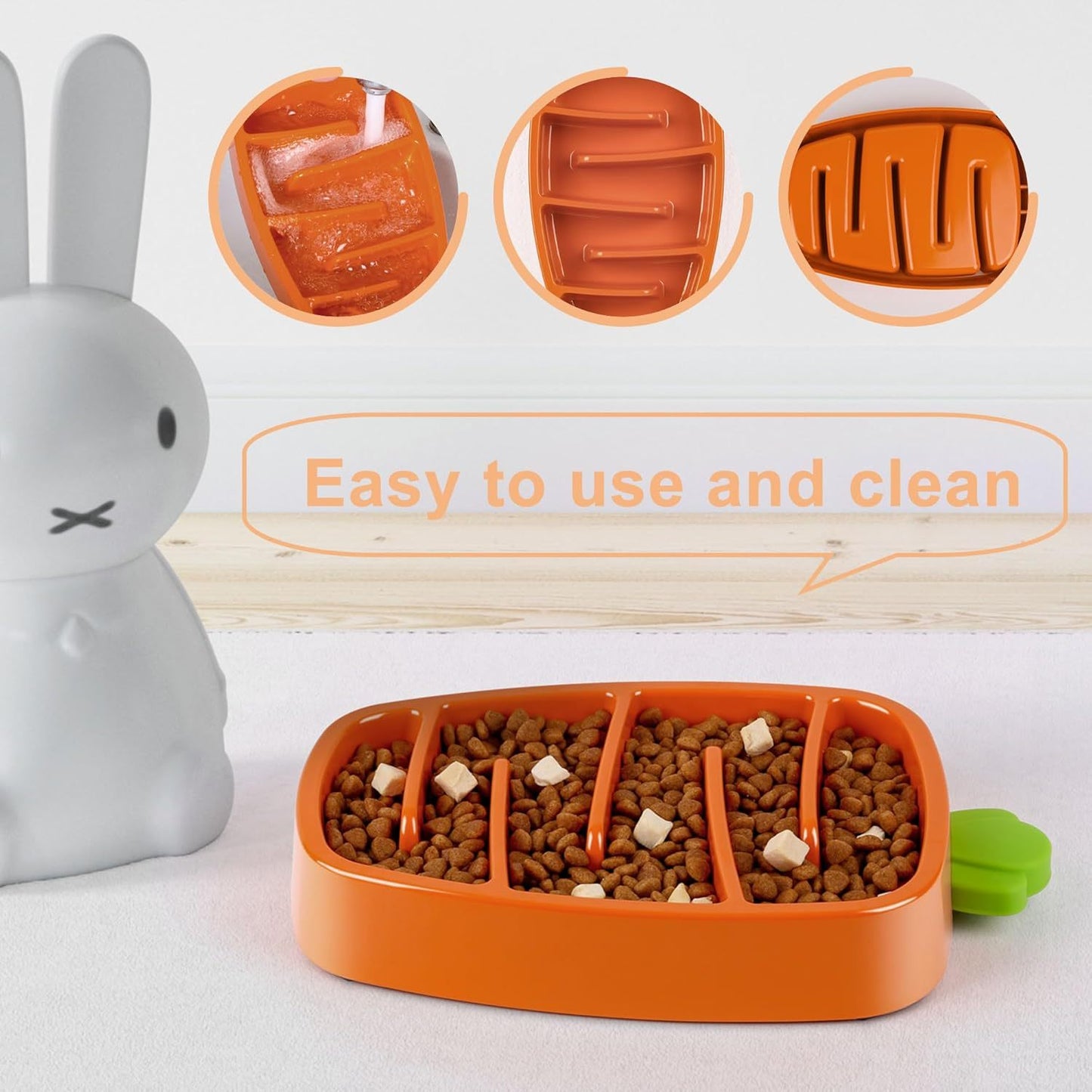 Cute Carrot Dog Bowl for Slow Feeding - EzPets Shop