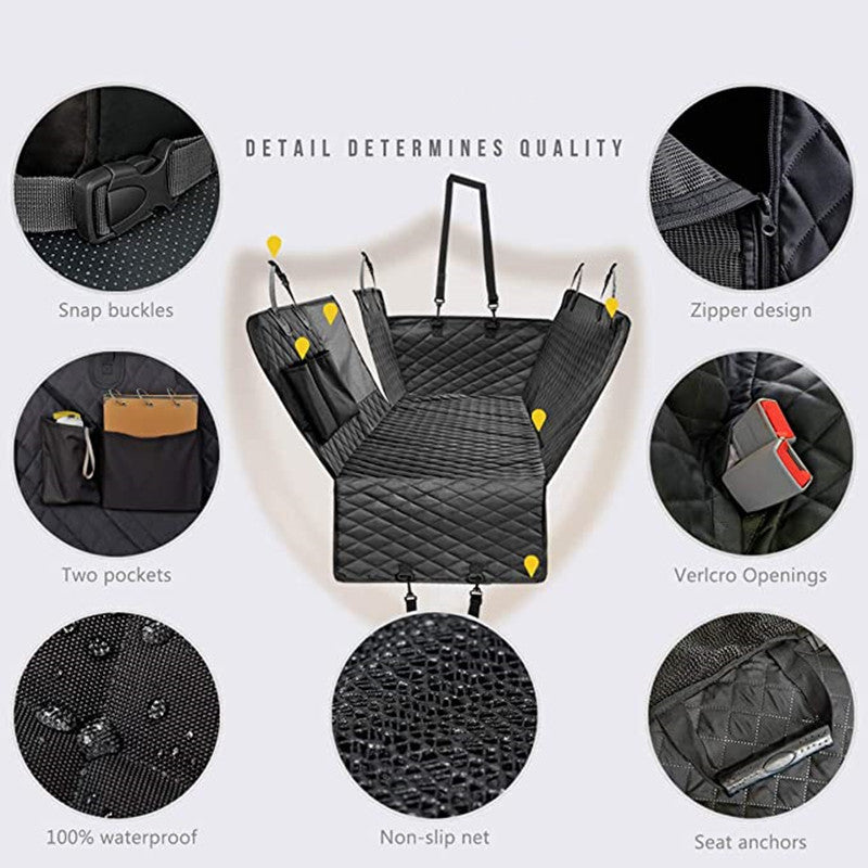 Waterproof Pet Car Seat Protector – Scratch Resistant with Mesh Window - EzPets Shop