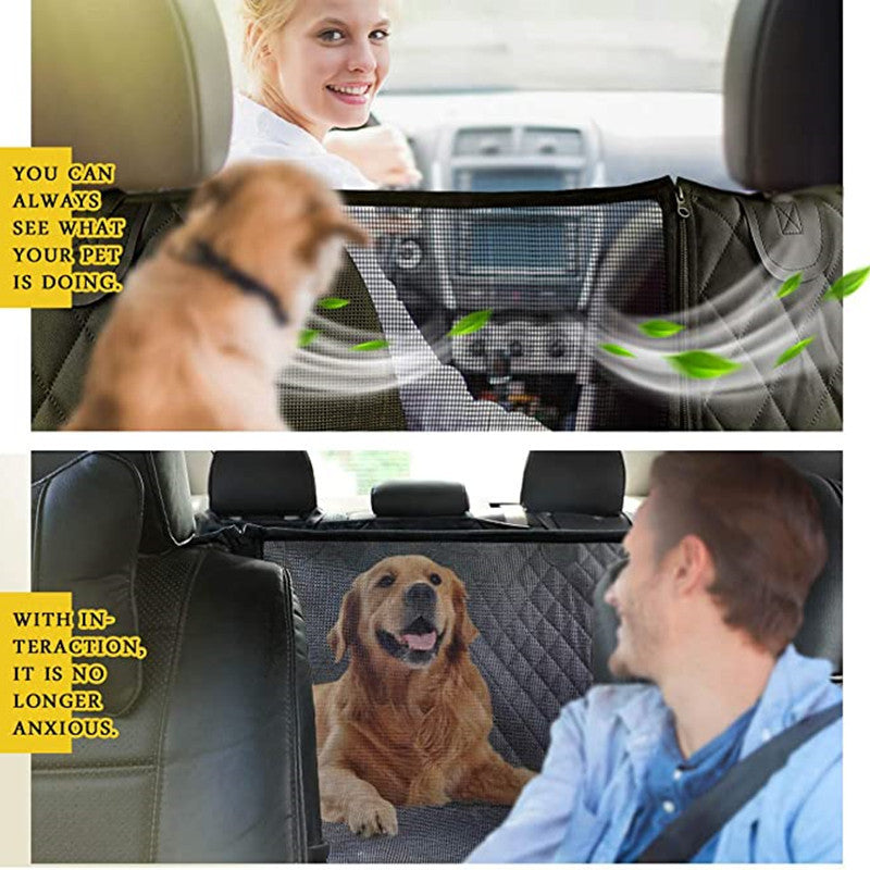 Waterproof Pet Car Seat Protector – Scratch Resistant with Mesh Window - EzPets Shop