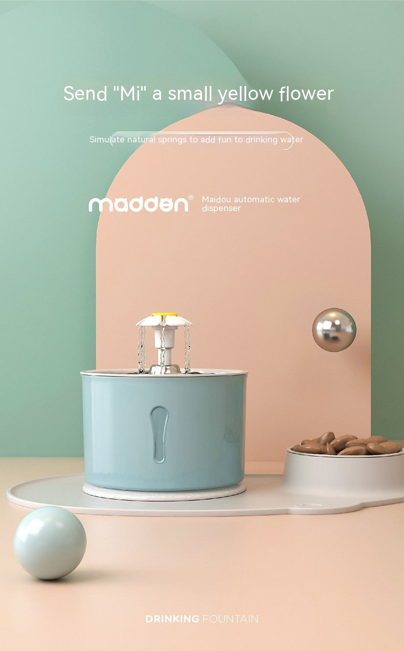 Cute Flower Pet Water Fountain