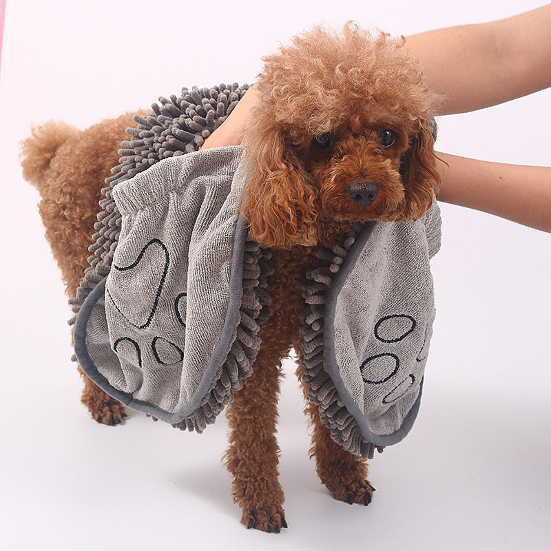 Chenille Pet Towel – Fluffy & Absorbent - EzPets Shop