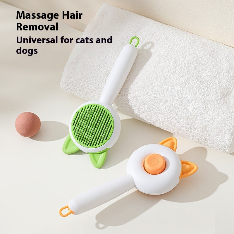 Self-Cleaning Pet Brush – Groom & De-Shed Easily - EzPets Shop