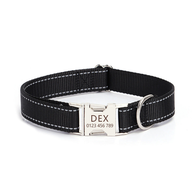 Reflective Nylon Dog Collar – Safe Walks, Day & Night - EzPets Shop