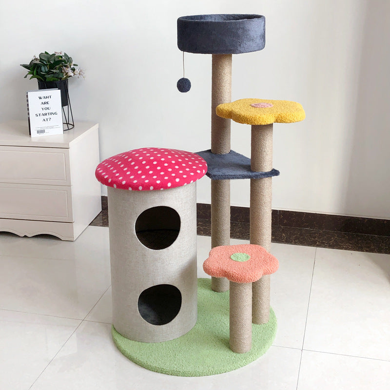 All-in-One Cat Tower – Climb, Scratch, Play - EzPets Shop