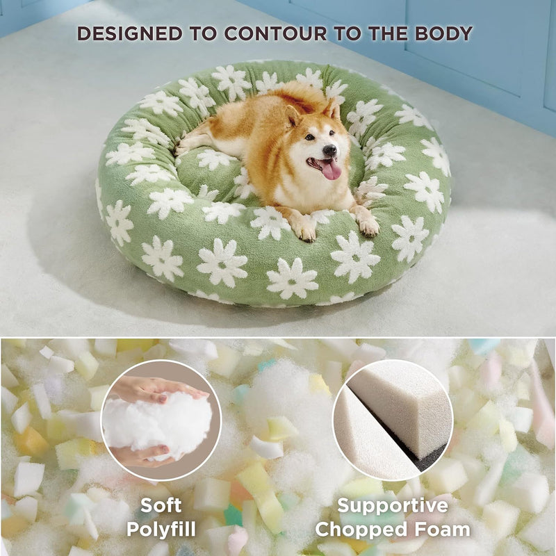 Cozy Donut Cat Bed with Anti-Slip Bottom & Plush Lining