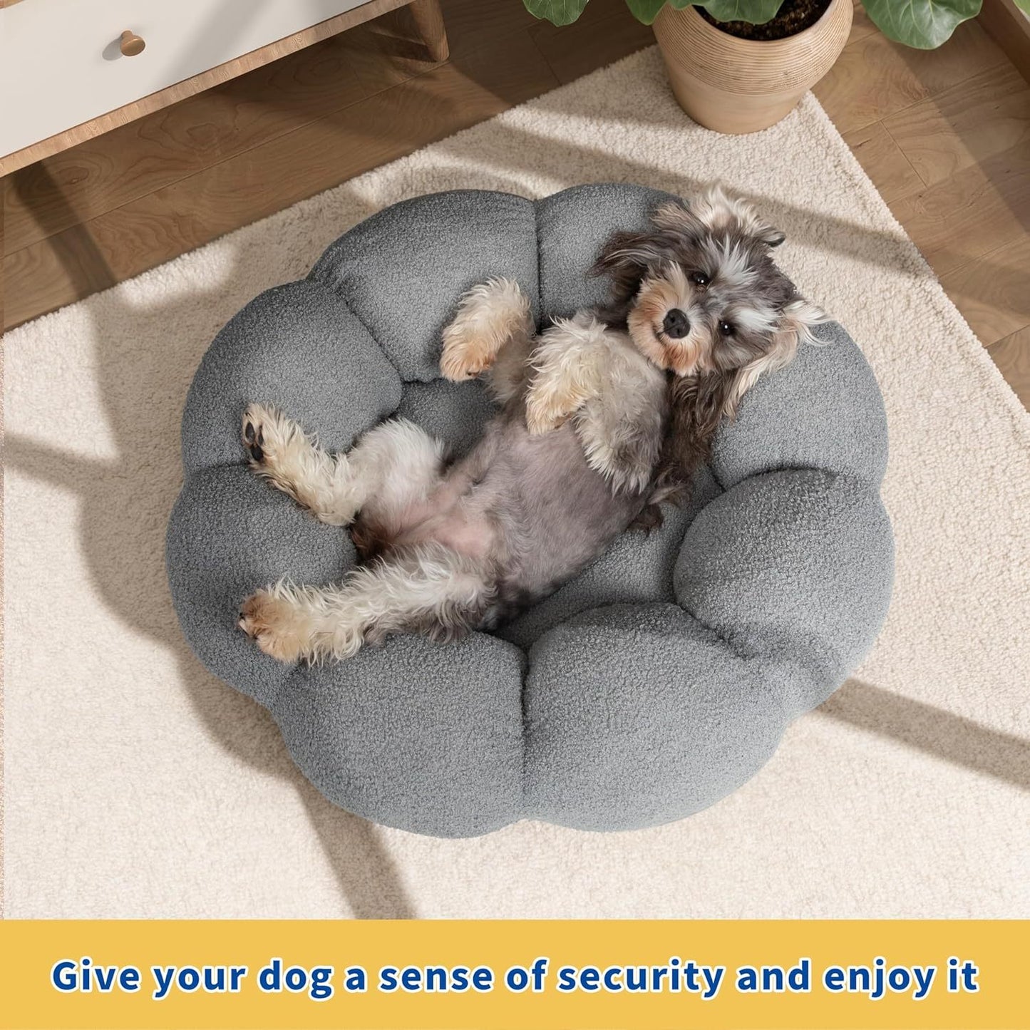 Calming Donut Bed – Sherpa Plush for Cats & Dogs - EzPets Shop