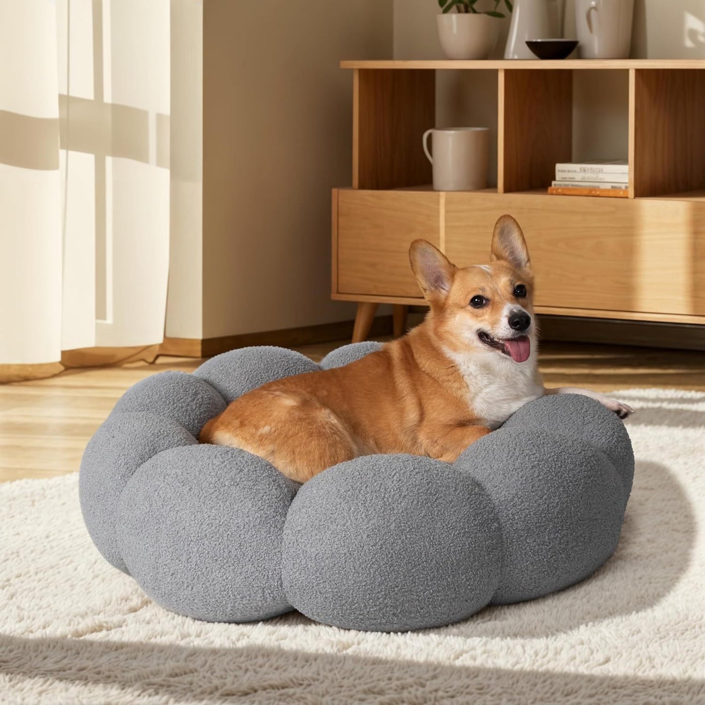 Calming Donut Bed – Sherpa Plush for Cats & Dogs - EzPets Shop