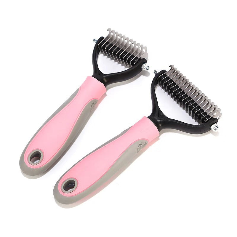 Dual-Sided Grooming Brush – Tackle Shedding with Ease - EzPets Shop