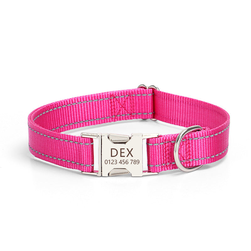 Reflective Nylon Dog Collar – Safe Walks, Day & Night - EzPets Shop