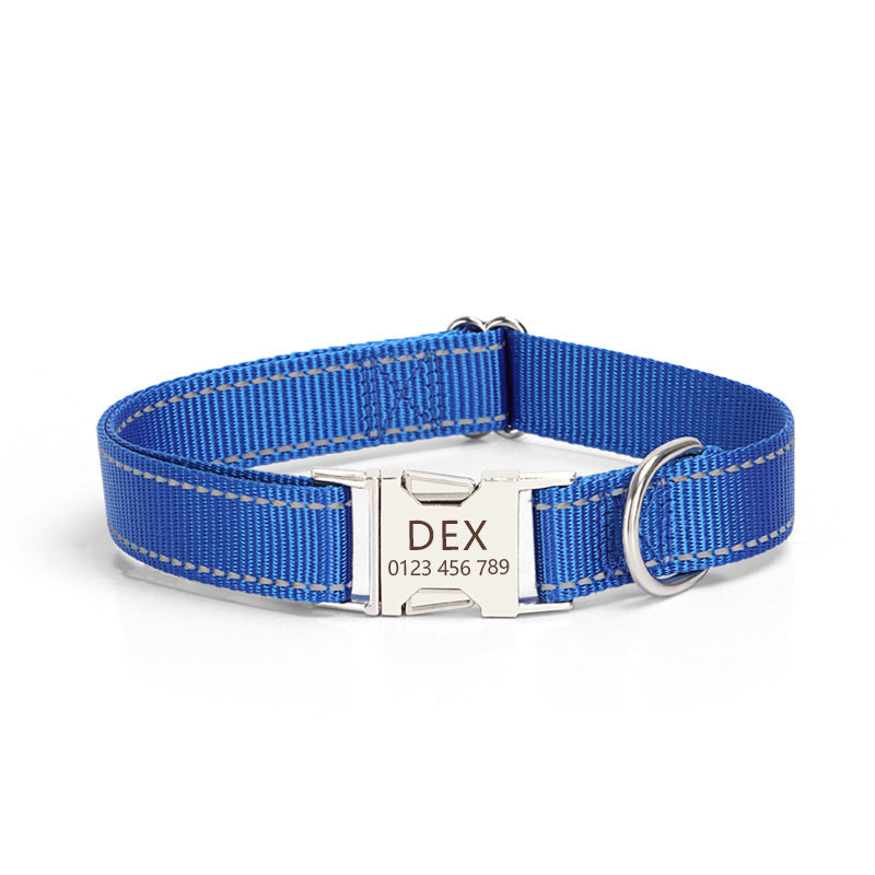 Reflective Nylon Dog Collar – Safe Walks, Day & Night - EzPets Shop