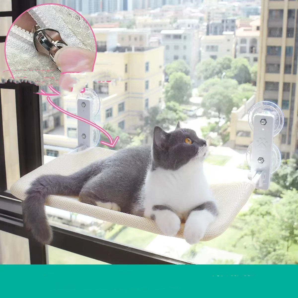 Cat Window Hammock – Strong Suction, Cozy View - EzPets Shop