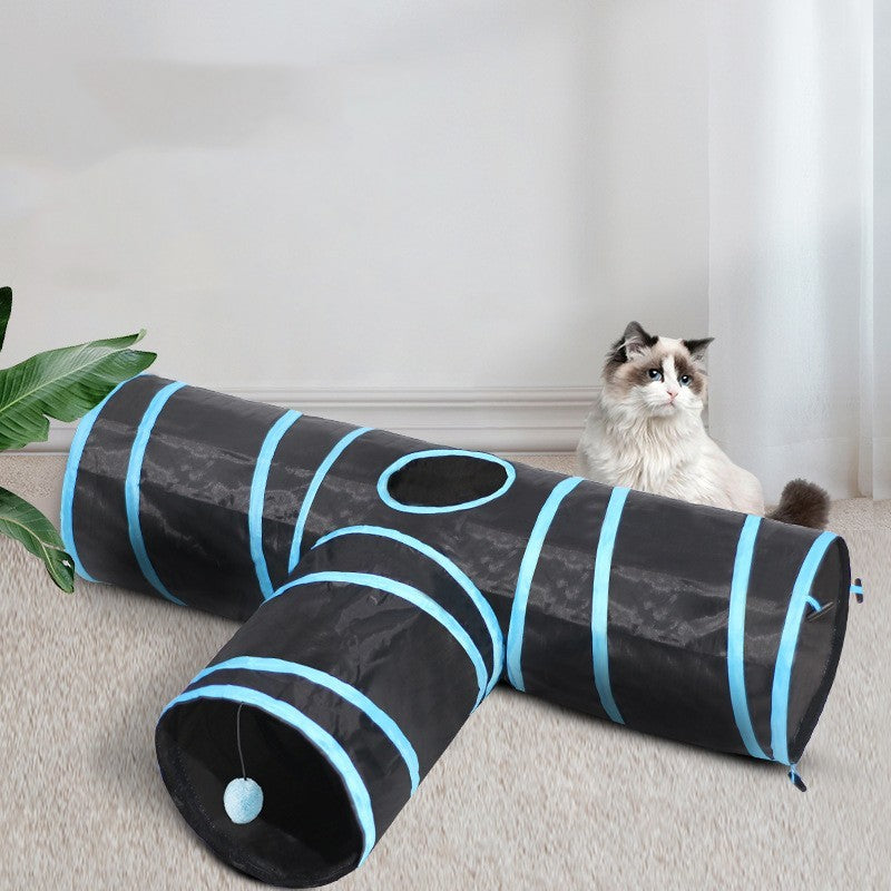 Foldable Cat Tunnel Toy – Fun & Cozy Hideaway! - EzPets Shop
