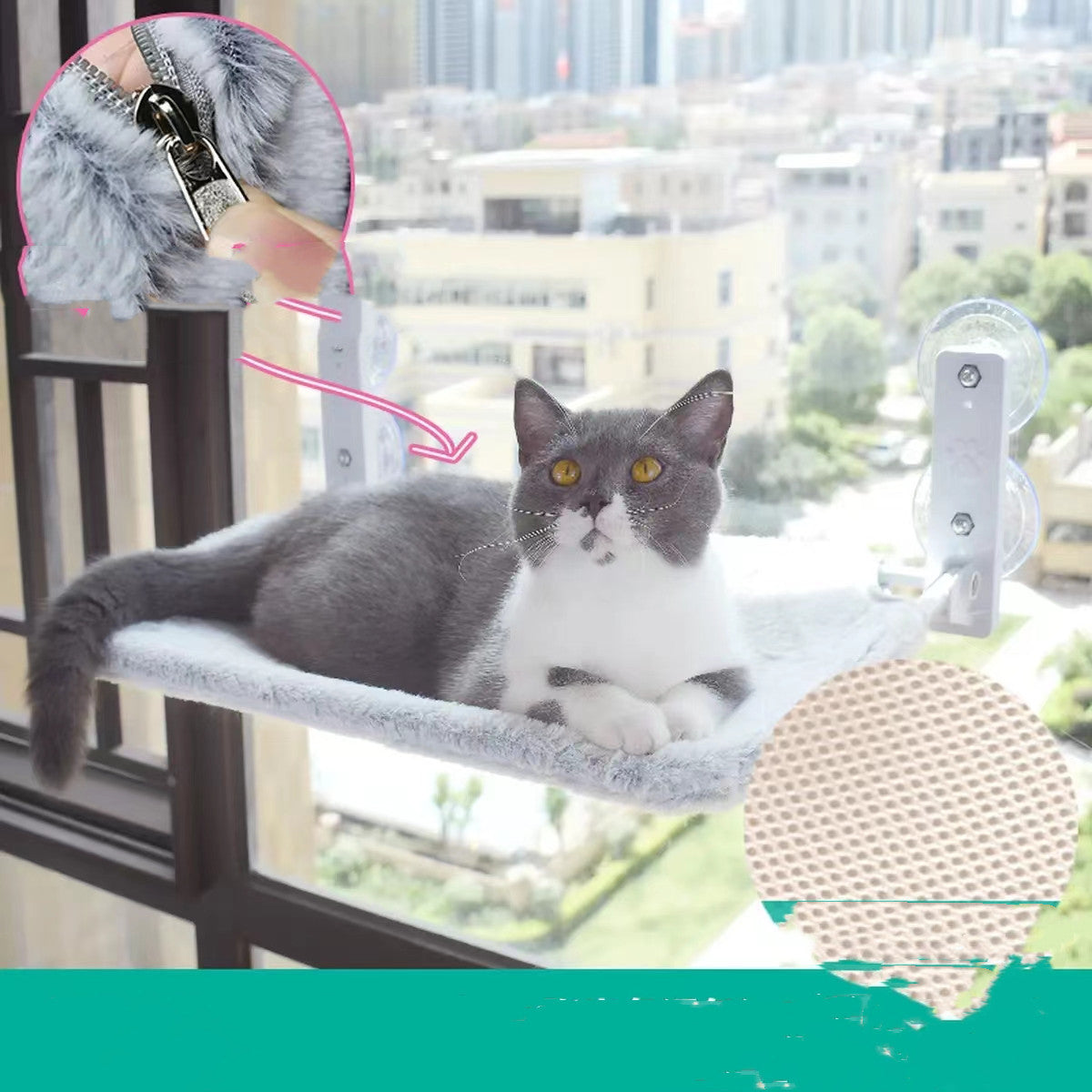 Cat Window Hammock – Strong Suction, Cozy View - EzPets Shop