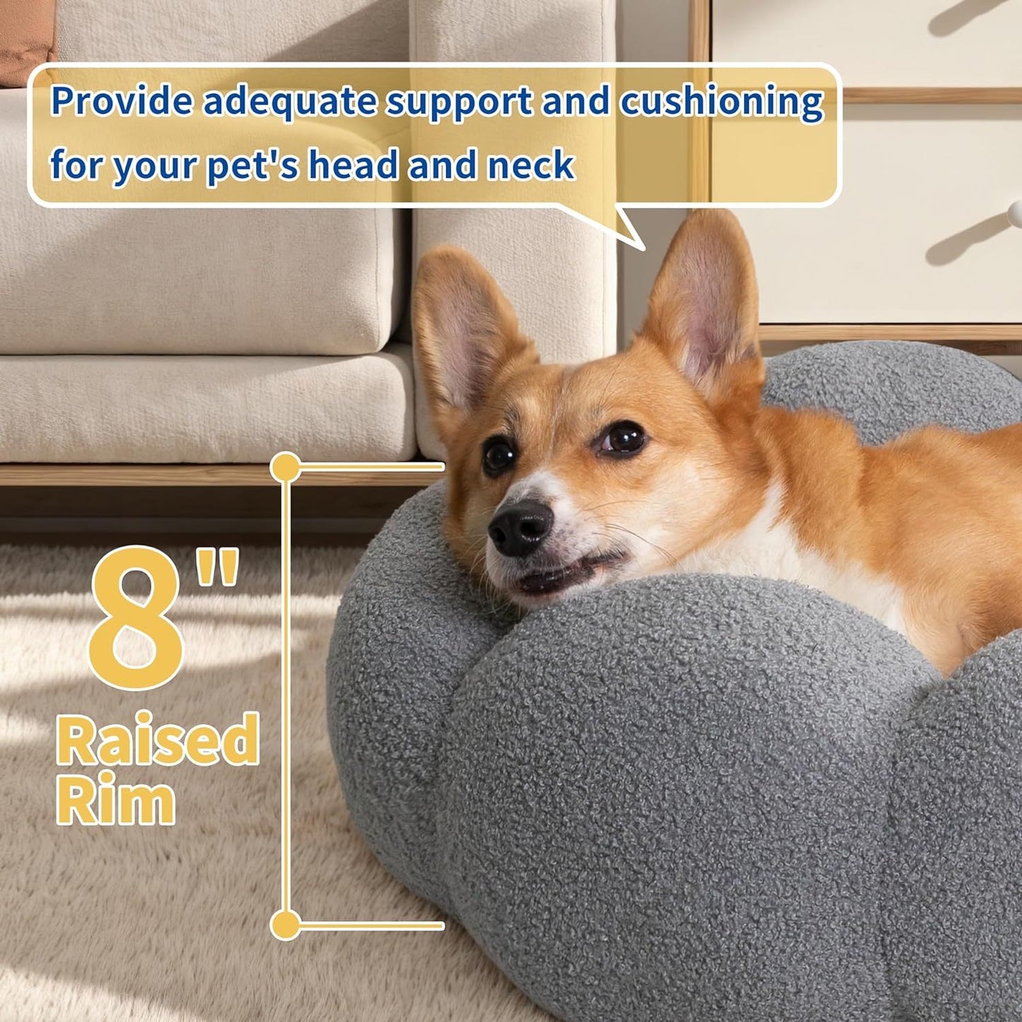 Calming Donut Bed – Sherpa Plush for Cats & Dogs - EzPets Shop