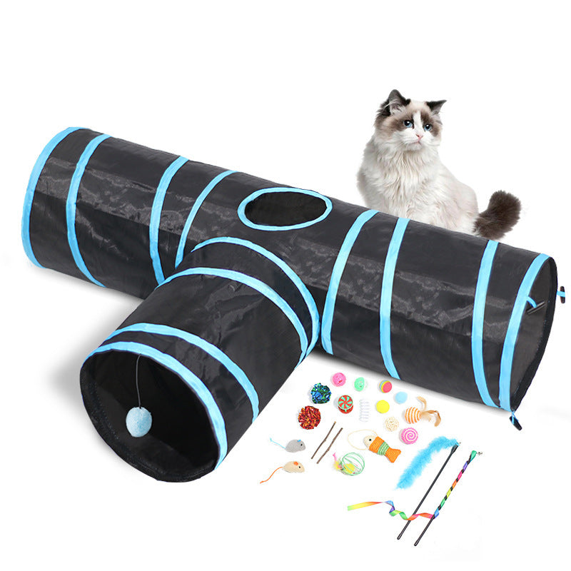 Foldable Cat Tunnel Toy – Fun & Cozy Hideaway! - EzPets Shop