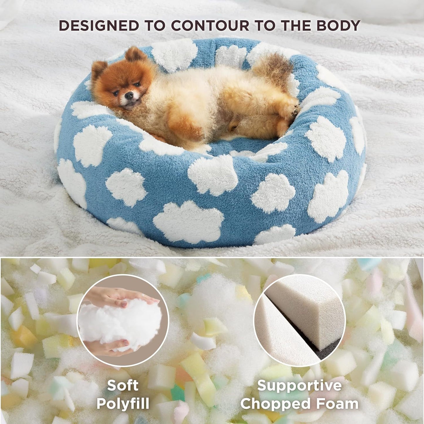 Cozy Donut Cat Bed with Anti-Slip Bottom & Plush Lining - EzPets Shop