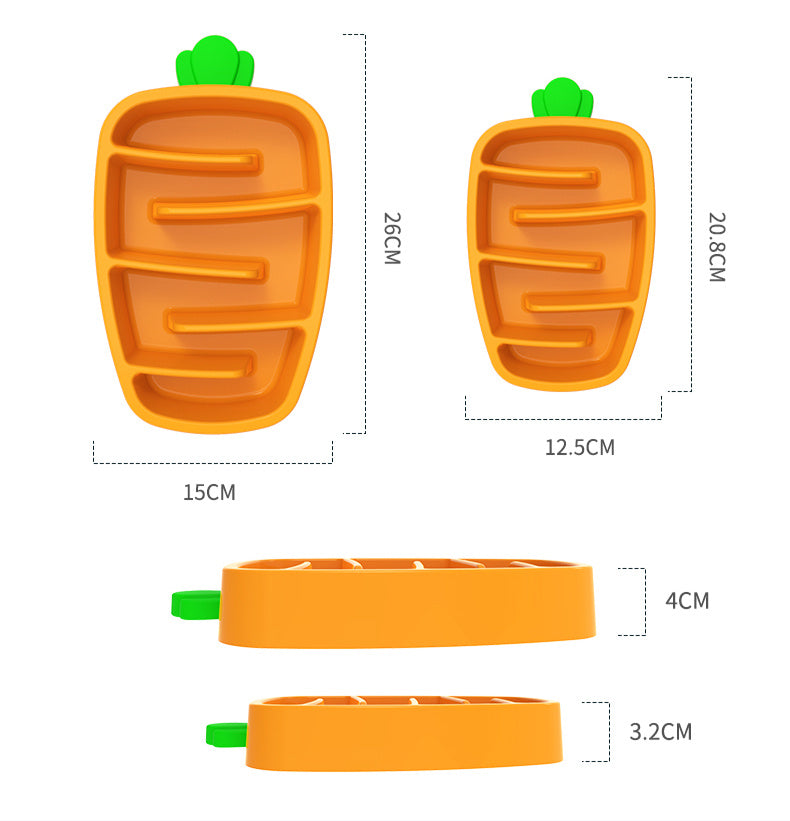 Cute Carrot Dog Bowl for Slow Feeding - EzPets Shop