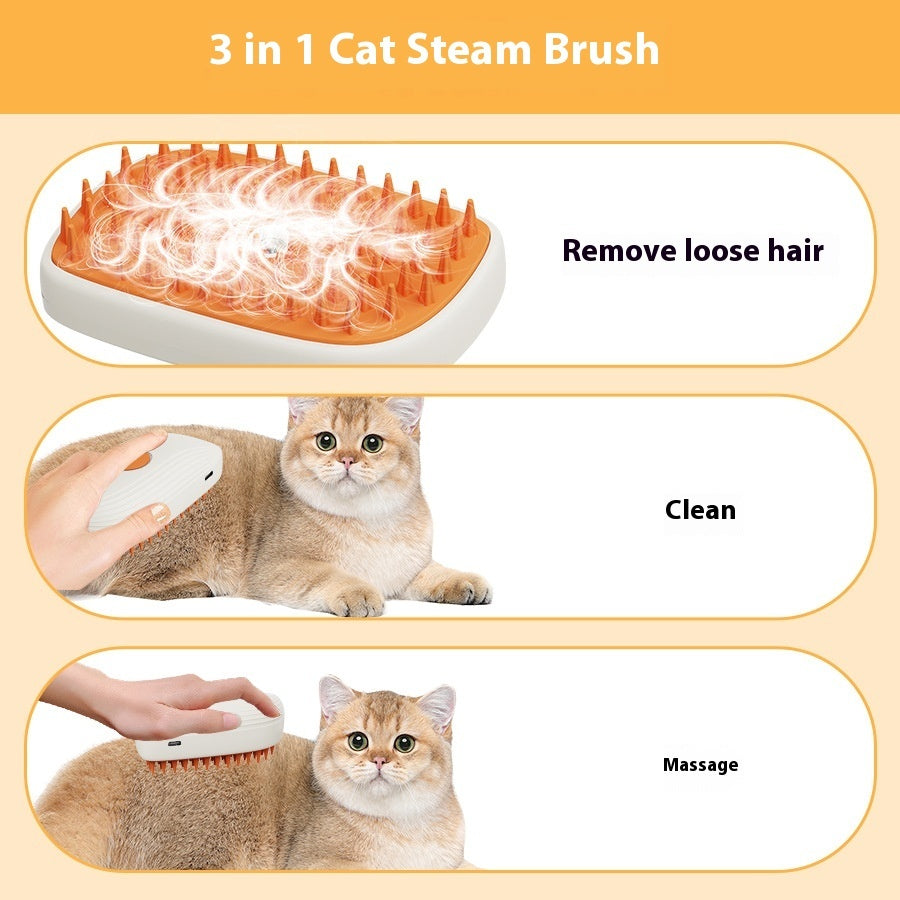 Steam Grooming Brush – Detangle, Relax, Recharge - EzPets Shop
