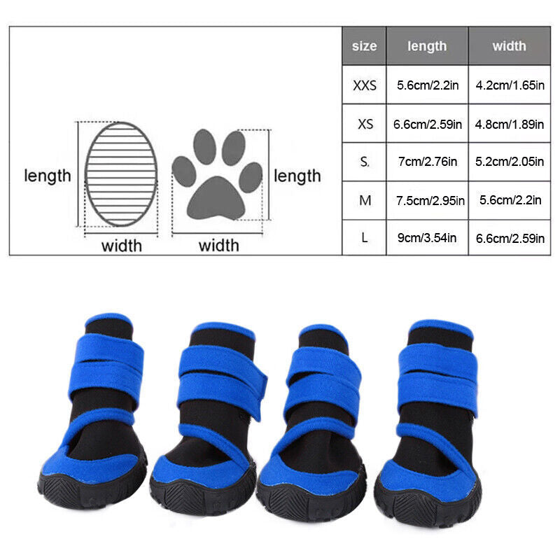 4-Pack Pet Boots – Waterproof & Paw-Protective - EzPets Shop
