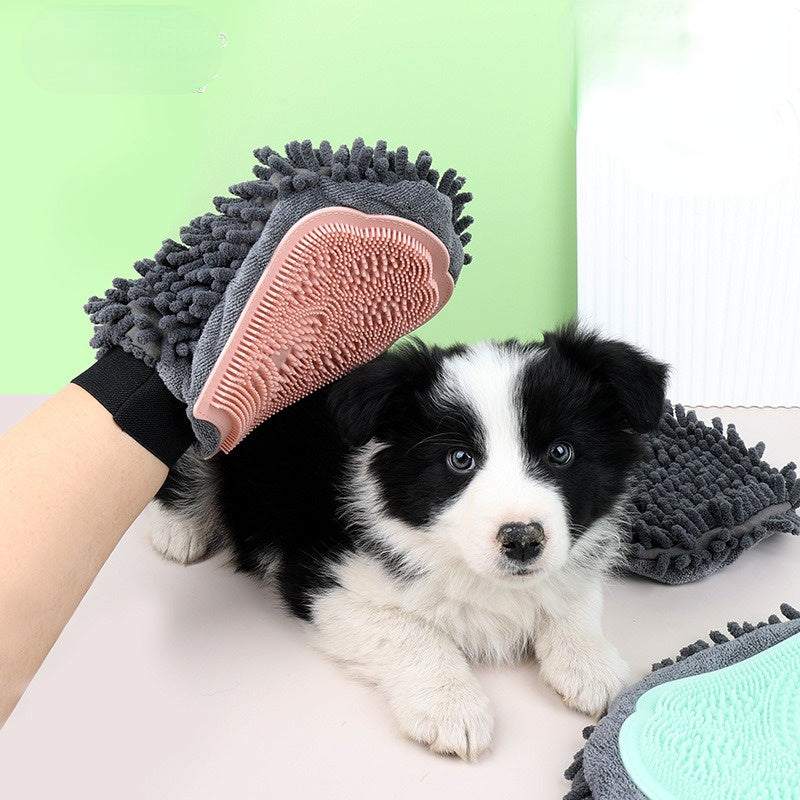 2-in-1 Pet Grooming Glove – Brush & Dry - EzPets Shop