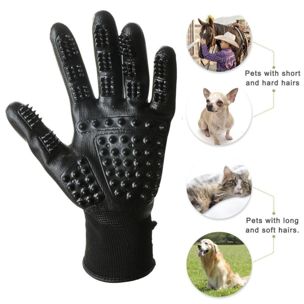 Soft Rubber Grooming Glove – Perfect for Cats & Dogs - EzPets Shop