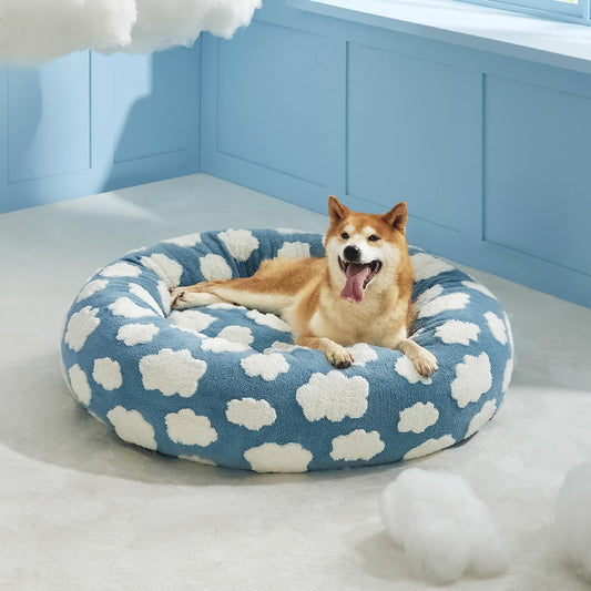 Cozy Donut Cat Bed with Anti-Slip Bottom & Plush Lining - EzPets Shop