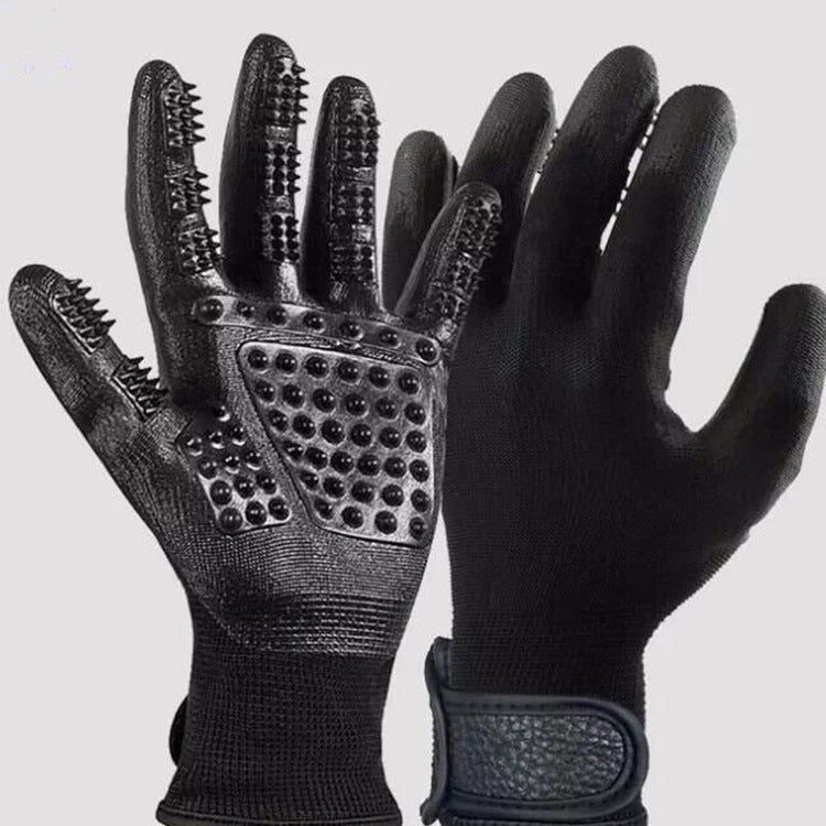 Soft Rubber Grooming Glove – Perfect for Cats & Dogs - EzPets Shop