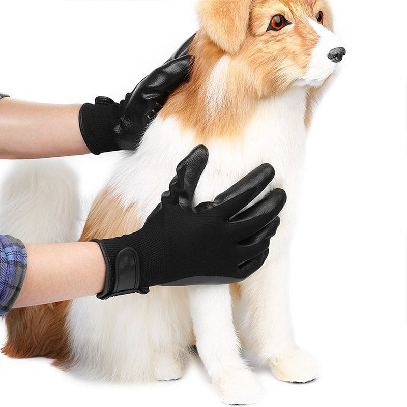 Soft Rubber Grooming Glove – Perfect for Cats & Dogs - EzPets Shop