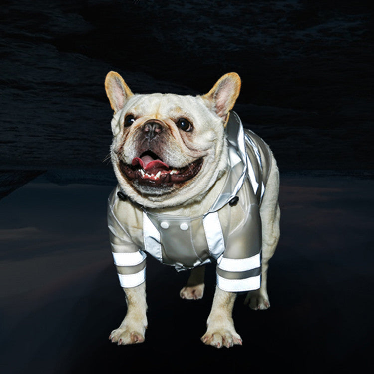 Reflective Dog Raincoat – Clear & Cute - EzPets Shop
