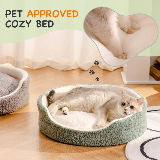 Cozy Round Pet Bed – Plush Orthopedic Comfort for Cats & Small Dogs - EzPets Shop