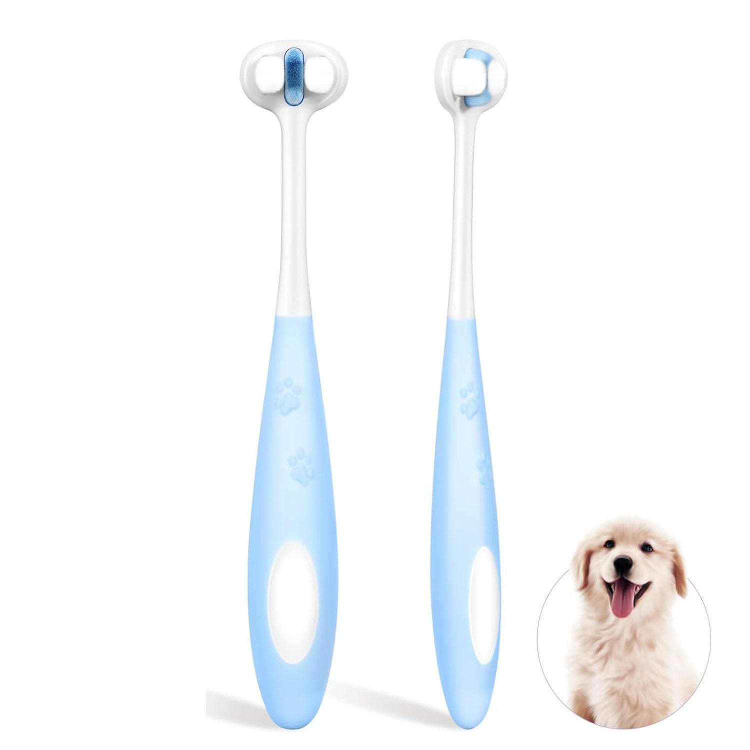 3-Sided Dog Toothbrush – Gentle Nano Bristles - EzPets Shop