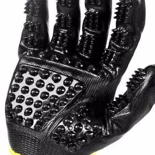 Soft Rubber Grooming Glove – Perfect for Cats & Dogs - EzPets Shop