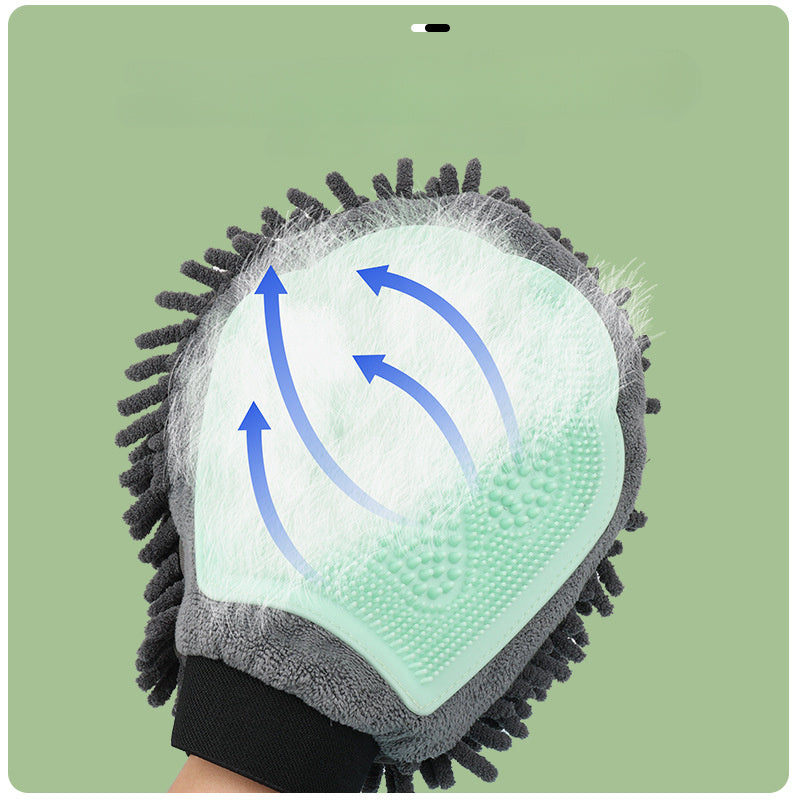 2-in-1 Pet Grooming Glove – Brush & Dry - EzPets Shop