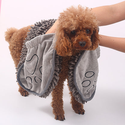 Chenille Pet Towel – Fluffy & Absorbent - EzPets Shop