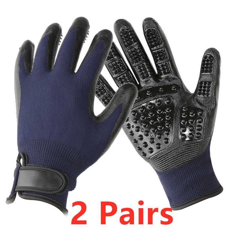 Soft Rubber Grooming Glove – Perfect for Cats & Dogs - EzPets Shop