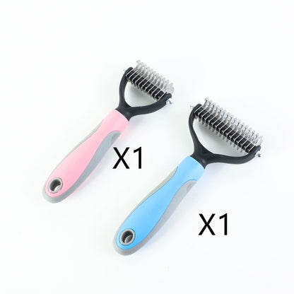 Dual-Sided Grooming Brush – Tackle Shedding with Ease - EzPets Shop