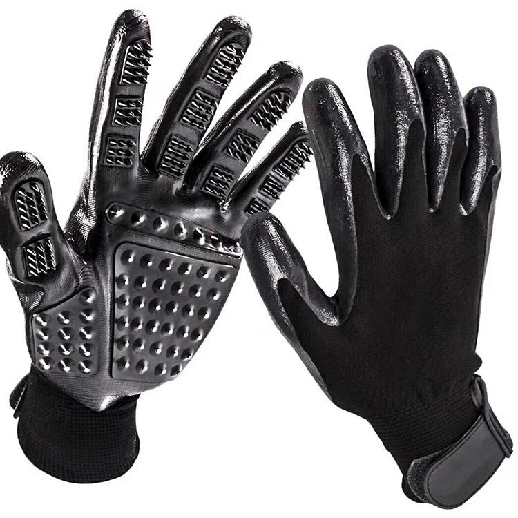 Soft Rubber Grooming Glove – Perfect for Cats & Dogs - EzPets Shop