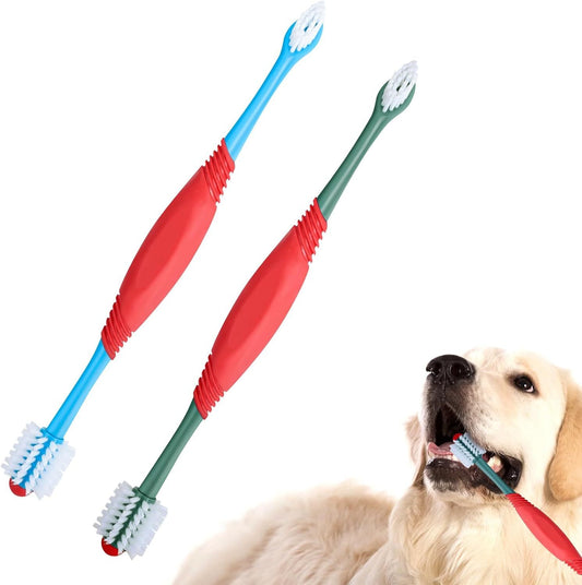 360° Dog Toothbrush – Dual-Head, Non-Slip Grip - EzPets Shop