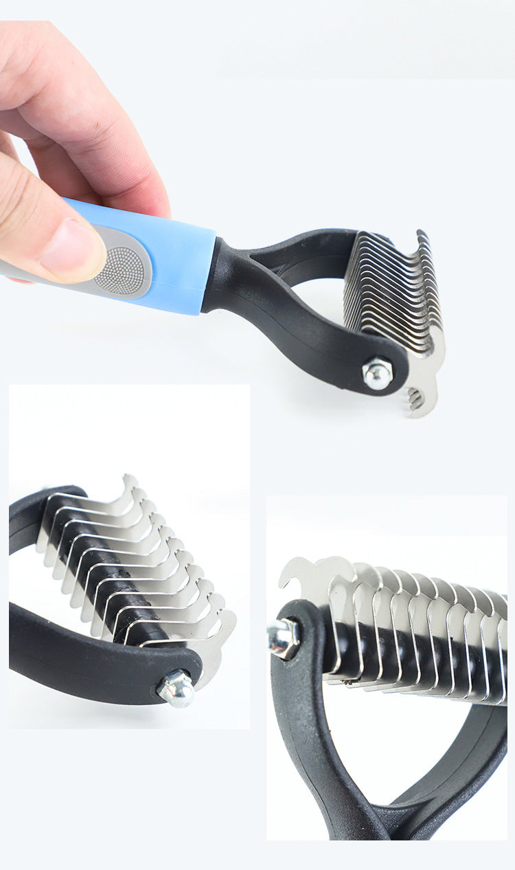 Dual-Sided Grooming Brush – Tackle Shedding with Ease - EzPets Shop