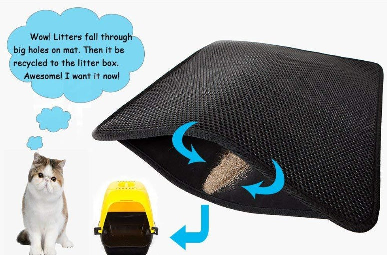 Double-Layer Mat Keeps Floors Litter-Free - EzPets Shop