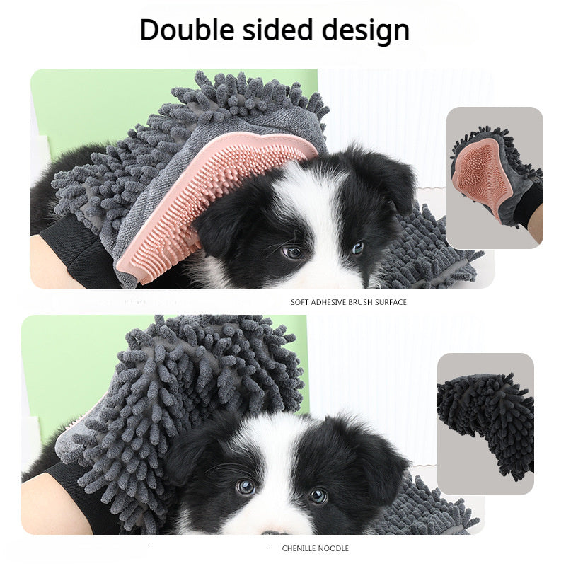 2-in-1 Pet Grooming Glove – Brush & Dry - EzPets Shop
