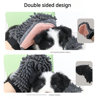 2-in-1 Pet Grooming Glove – Brush & Dry - EzPets Shop