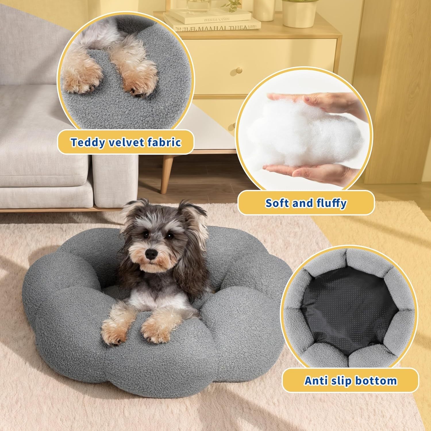 Calming Donut Bed – Sherpa Plush for Cats & Dogs - EzPets Shop