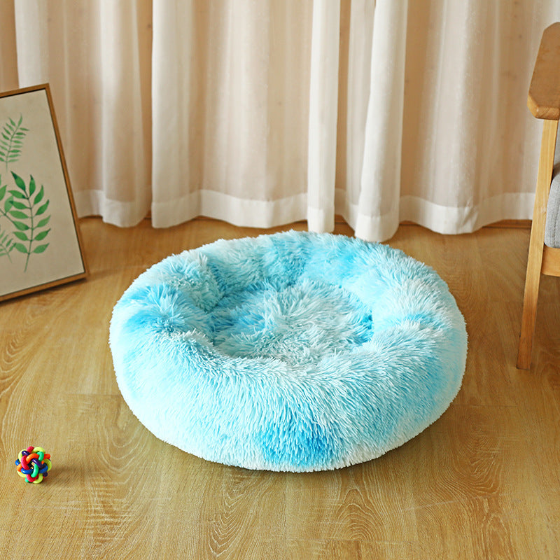 Small Dog Round Bed – Soft Plush Puppy Nest - EzPets Shop