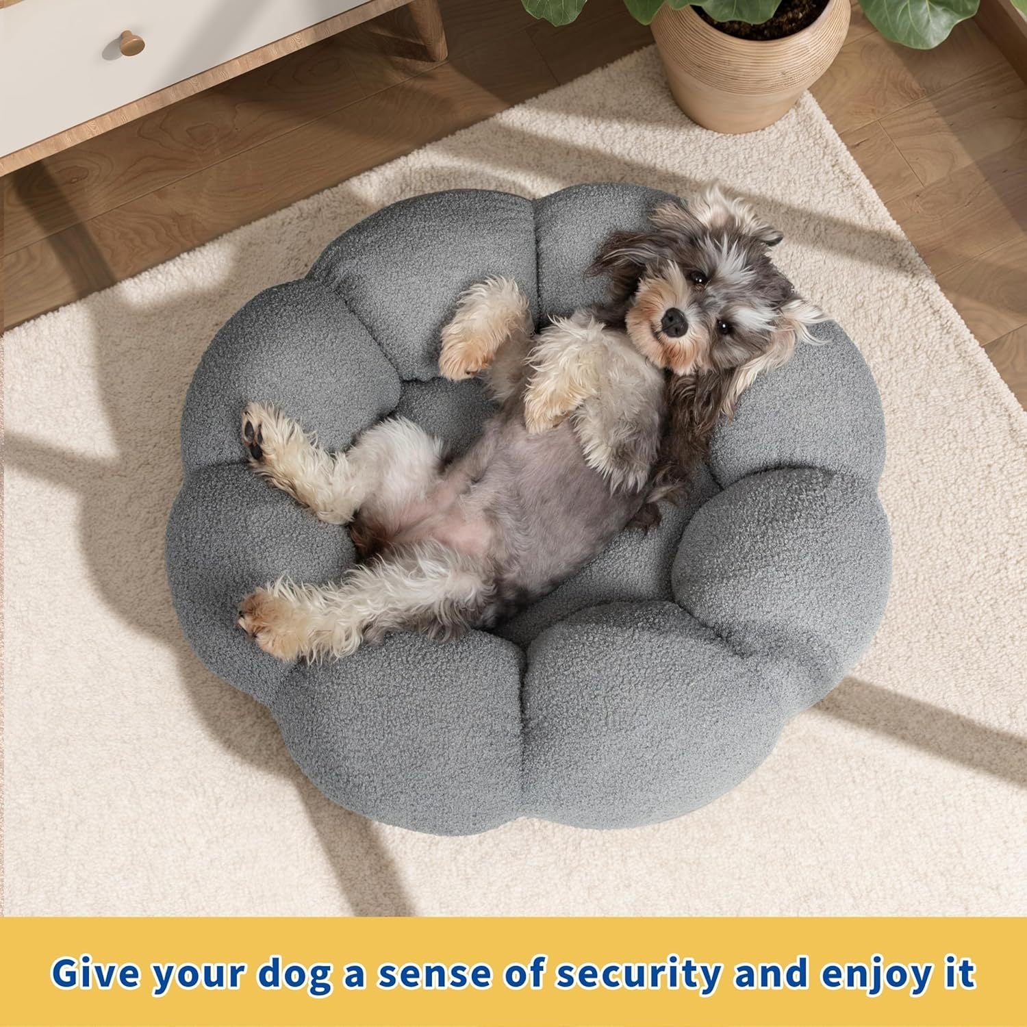 Calming Donut Bed – Sherpa Plush for Cats & Dogs - EzPets Shop