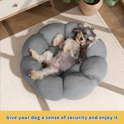 Calming Donut Bed – Sherpa Plush for Cats & Dogs - EzPets Shop