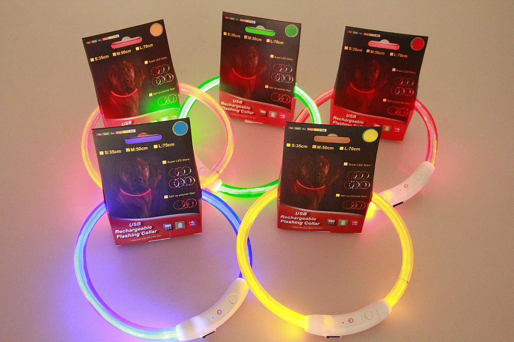 USB Rechargeable Pet Collar – Flashing Night Light - EzPets Shop