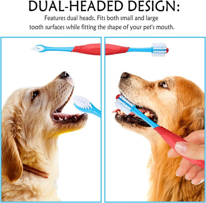 360° Dog Toothbrush – Dual-Head, Non-Slip Grip - EzPets Shop