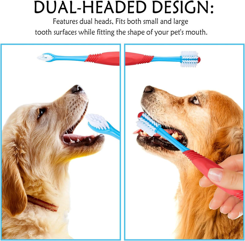 360° Dog Toothbrush – Dual-Head, Non-Slip Grip
