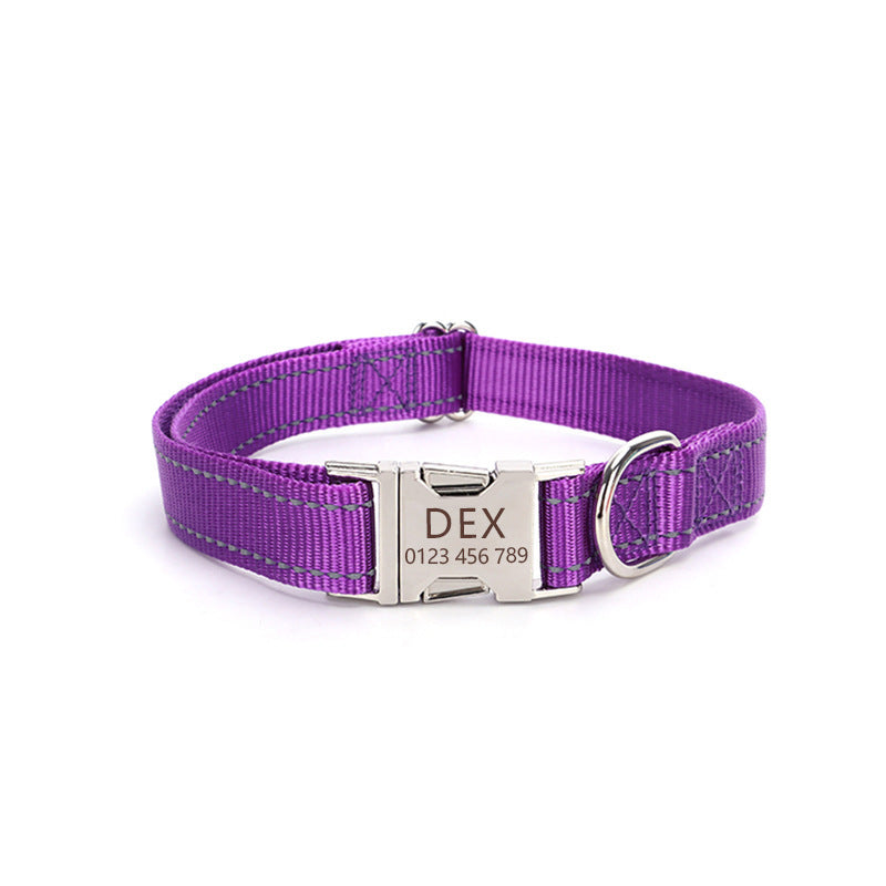Reflective Nylon Dog Collar – Safe Walks, Day & Night - EzPets Shop